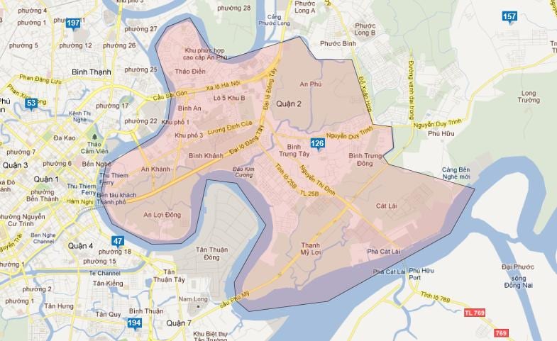 kat jeyografik nan distrik yo nan hô-chi-minh -