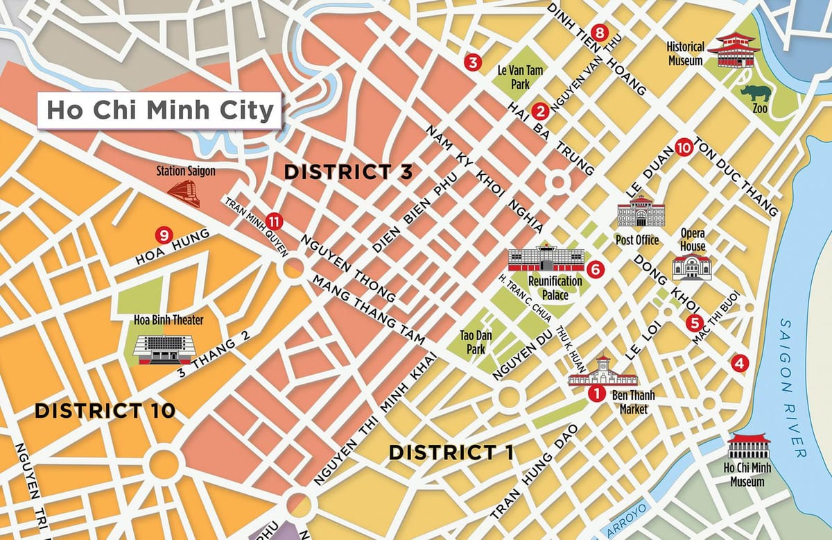 kat jeyografik nan distri 1 saigon