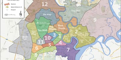 Saigon kat jeyografik nan vil la